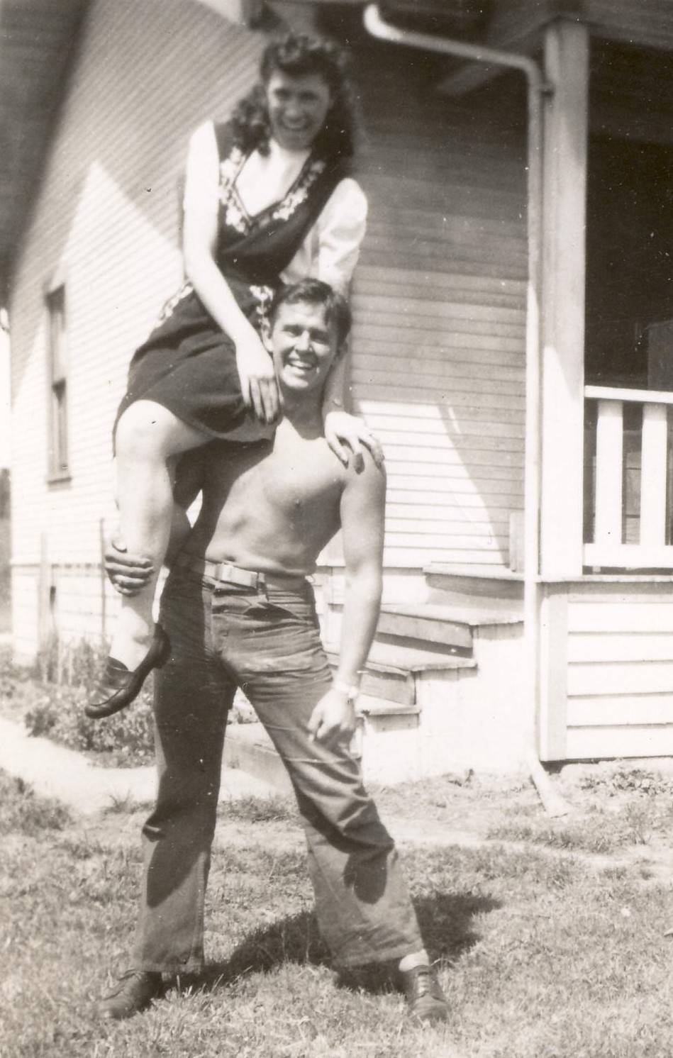 Grandpa holding Grandma